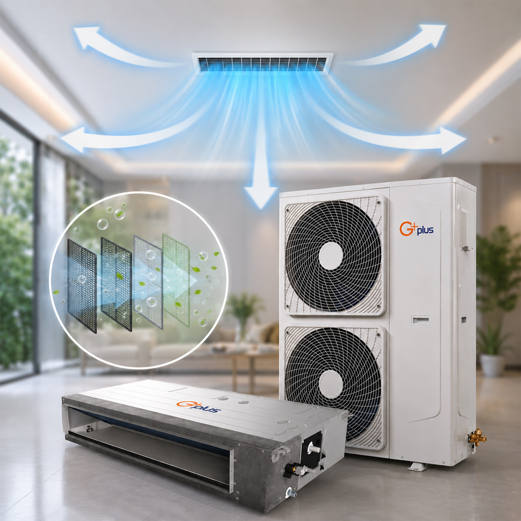 داکت اسپلیت سقفی جی پلاس 48000 اینورتر تروپیکال مدل GCD-48(S-Z)6VHR3
